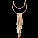 🌙 Elegant Gold Moon Necklace with Fringe Detailing gift vintage witchy boho new Photo 1