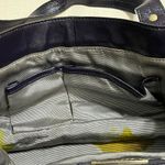 Elliott Lucca Glossy Eggplant Purple Leather Textured Quilted Satchel Purse Photo 11