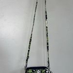 Vera Bradley Quilted Floral Wallet Wristlet Crossbody Green Blue White Purse Photo 0