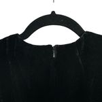 Reiss  Bianca Black Velvet Long Sleeve Mini Dress Photo 7