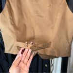 Larry Levine Button Front Vest in Coffee Ice Cream Photo 4