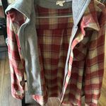 Hem and Thread Hooded Flannel Photo 0
