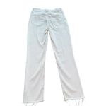 Paige  Hoxton Slim Crop Frayed Hem Jeans - Womens Size 28 - Off White Denim Photo 2