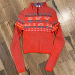 BDG Urban Outfitters Red Sky High Cropped Sweater Retro Rainbow Size XS Photo 6