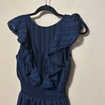 Finders Keepers  Navy Ruffle Soraya ROMPER‎ Size 4 Photo 2