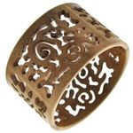 Brown Cutout Design Wide Bangle Bracelet Photo 0