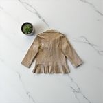 Pamela McCoy Women's Light Brown Leather Jacket 3/4 Sleeve RN#98393 Size S Photo 2