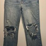 We The Free - Destroyed Distressed Straight-Leg LightWash Raw Hem Jeans- Size 25 Photo 0