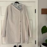 Adrienne Landau Cream Faux Fur Coat Reversible Womens Hooded Jacket Plus Size 1X Photo 7