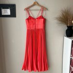 Amur Krisley Spicy Coral‎ Pleated Cocktail Midi Dress Size 4 NWT Orange Photo 7