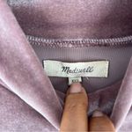 Madewell Velvet Short Sleeve Mock Neck Mini Dress Stretch Frosty Mauve Size XXS Photo 5