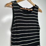 Alice + Olivia Monah Striped Metallic Sleeveless Wool Blend Sweater Dress Photo 6