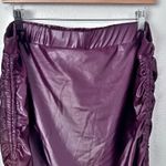 ZELIE FOR SHE | NWT Drawstring City Sleek Faux Leather Skirt Merlot Maroon | 1X Red Photo 3