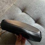 Understated Leather  mini crossbody bag, black, chain strap, scrunch clutch Photo 7