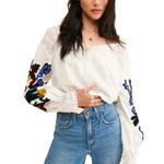Free People Meadows Embroidered Top Size M NWT Photo 4