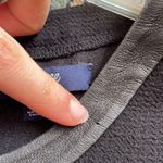 Madewell black shift tee dress leather trim Photo 8