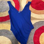 Free People Intimately Take me out Henley Bodysuit Royal Blue Low Cut Medium Photo 3
