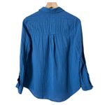 Rails Ellis Shirt Cobalt Blue Gauze Cotton Button Down Long Sleeve Top Size XS Photo 1