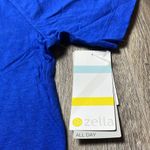 Zella Blue Mykonos Activewear Short Sleeve Tee Size Medium Photo 5