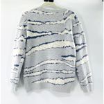 Barefoot Dreams NEW Ocean Zebra CozyChic Seaside CrewNeck Pullover Sweater Small Photo 3