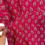 Olivaceous Magenta Pink Floral V-Neck Short Sleeve Long Maxi Dress Women Sz L Photo 5