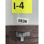 Womans Marled Brown Purple Long Sleeve Pullover Sweater XL Puff Sleeves Photo 2