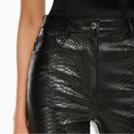 Aritzia NWT Wilfred Melina Black Python Snakeskin Faux Leather Straight Leg Pant Photo 2