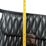 Badgley Mischka  Black Vegan‎ Leather Crossbody Bag Quilted Designer Adjustable Photo 8