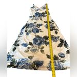 Thirty Thirty Babydoll Maxi Slip Dress Lace Trim Blue Floral Print Womens Medium White Photo 10