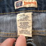 Faded Glory ‎ Stretch Denim Capri Jeans Size 12 Blue Womens Cuffed Dark Wash Photo 2