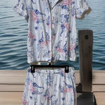 Ralph Lauren Y2K SWEET LRL Sleepwear PJ Set Barbie Top+Shorts Floral Haiwii Sz M Photo 0