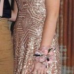 Lulus Rose Gold Sequin Homecoming Dress Photo 0