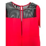 Eloquii NWT  14 Studio Dress red black mesh sheath fit flare bustier top Short Photo 7