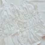 Sim & Sam White Ruffled Tank Top Photo 3