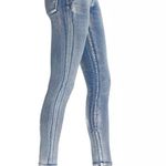 frame denim FRAME Le Skinny De Jeanne Metallic Jeans Canon Foil Blue Metallic Size 27 NEW Photo 4