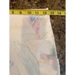 Fabletics PowerHold Size Small Bike Shorts White with Pastel Pink and Green Photo 4