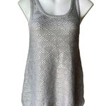 Anthropologie Moth Sana Knit Silver Metallic Sweater Tank, Sz M Size M Photo 3