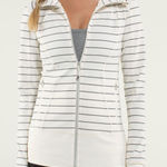 Lululemon  Nice Asana Jacket Slalom Stripe Angel Wing / Angel Wing Size 8 Photo 0