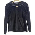 Black Diamond  Black Long Sleeve Fleece Zip Up Hoodie Size Medium Photo 0