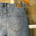 American Eagle Two Tone Super Stretch Hi-Rise Jegging Crop Raw Hem Jeans Size 4 Photo 14