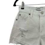 Pistola High Waist Distresssed White Mini Denim Shorts Sz 24 Photo 2