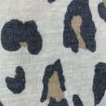 Premise Tunic Top M Leopard Print Shark Bite Hem 3/4 Sleeve Scoop Neck Photo 5