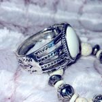 Southwest Jewelry Set Silver and White Photo 15