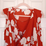 Diane Von Furstenberg  Naira Short Dress Halo Buds Red Floral Silk Size 6 Photo 3