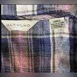 Anthropologie 11 1 TYLHO  Womens  S‎ Tie Front Pocket Plaid Shirt Dress Buttons Photo 9