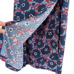 Talbots NWOT  Floral Stretch Jersey Dress Blue Red White Size Large Photo 4