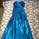 Blue strapless beaded prom dress Size undefined Photo 4
