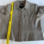 Vintage John Paul Richard Petite Tan Black Houndstooth Plaid Zip Short Jacket 14 Size 14P Photo 5