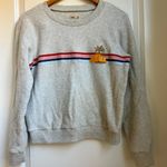 Faherty  Gray Horizontal Stripe Palm Tree Vacation Sweater‎ Beach Boho Size Small Photo 0
