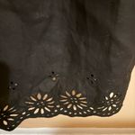 J.Crew NWT  black linen blend eyelet mini dress Photo 4